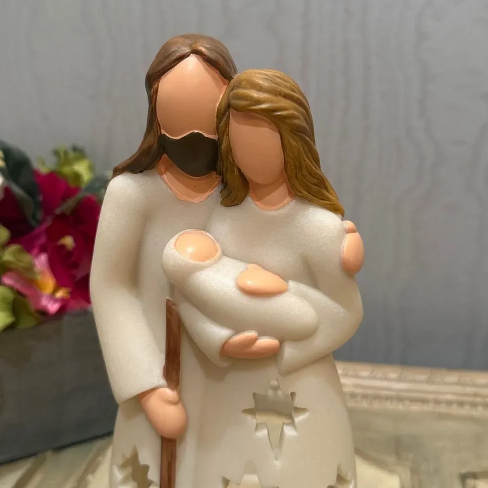 OakiWay Nativity Scene Candle Holder Figurine